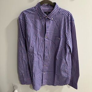 NWOT Vineyard Vines Classic Fit Gingham Performance Nylon Tucker Shirt, size: M